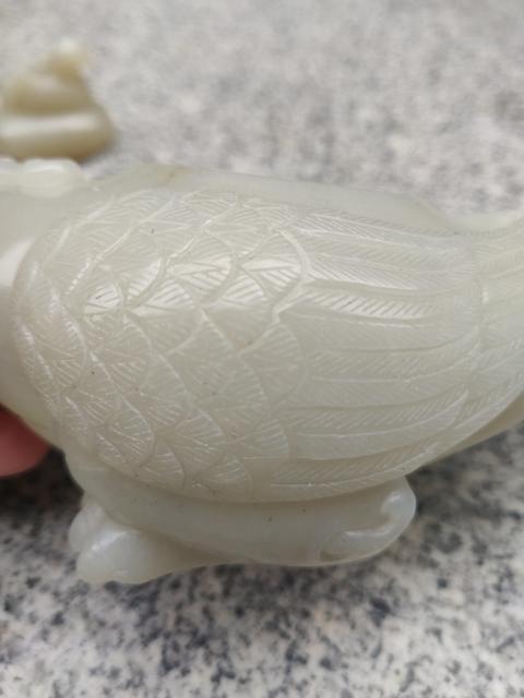 古玩玉器當代和田玉雕“鷹形水盂”拍賣，當前價格1500元