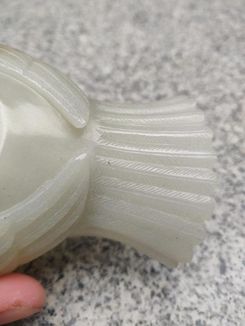 古玩玉器當代和田玉雕“鷹形水盂”拍賣，當前價格1500元