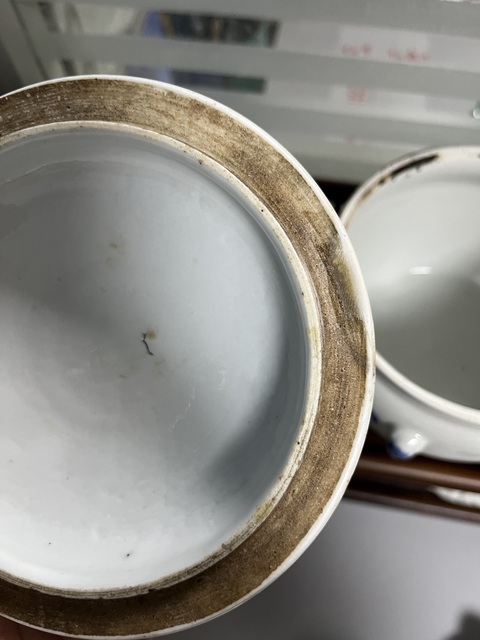 古玩陶瓷晚清光緒暗八仙皮球花四系粥罐拍賣,當前價格988元