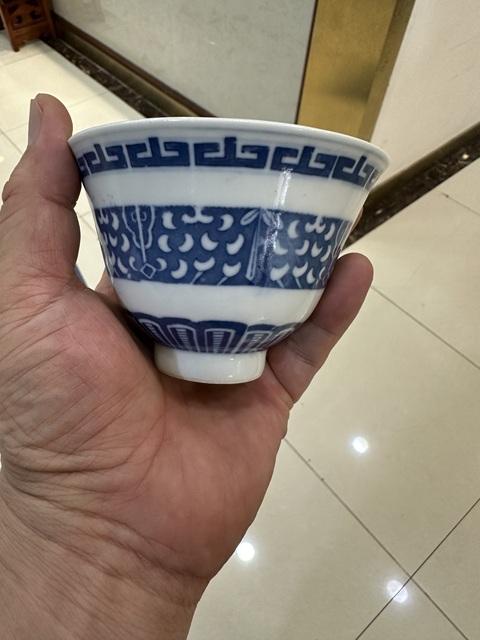 古玩陶瓷放漏民國青花杯拍賣,當(dāng)前價(jià)格999元