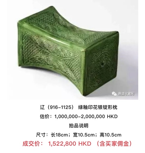 古玩陶瓷宋金三彩刻牡丹花卉紋長方枕（精品）拍賣，當前價格6880元
