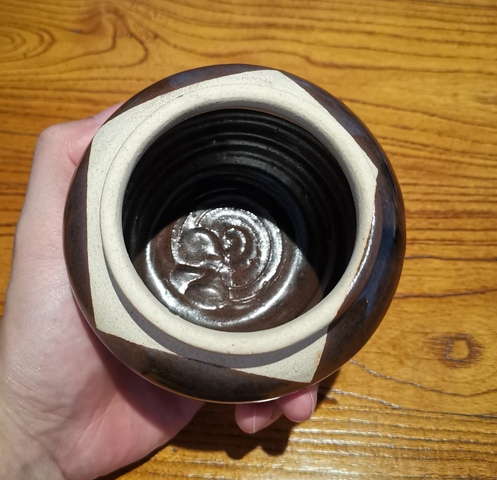 古玩陶瓷金元白釉褐斑茶入拍賣，當前價格1800元