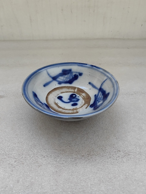 古玩陶瓷青花三魚碗拍賣,當前價格398元