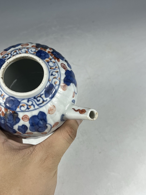 古玩陶瓷康熙青花礬紅執(zhí)壺拍賣,當(dāng)前價格4500元
