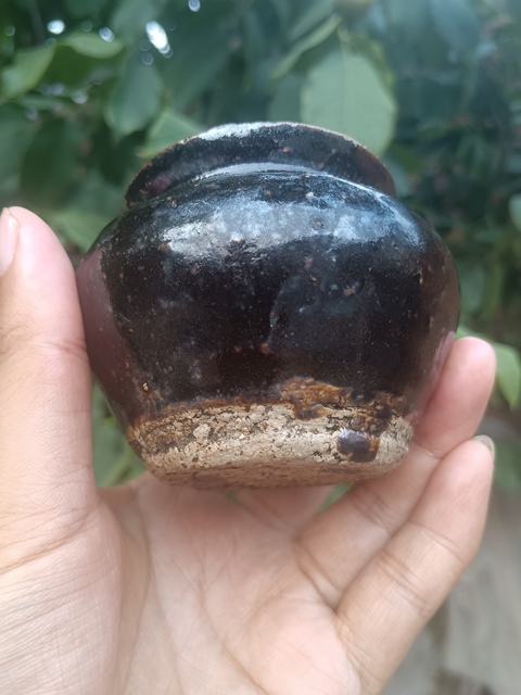 古玩陶瓷明代～磁州窯黑釉小罐拍賣，當前價格288元