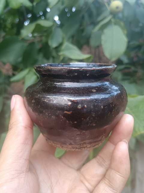 古玩陶瓷明代～磁州窯黑釉小罐拍賣，當前價格288元