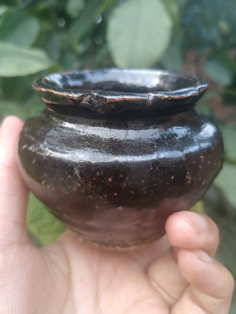 古玩陶瓷明代～磁州窯黑釉小罐拍賣，當前價格288元