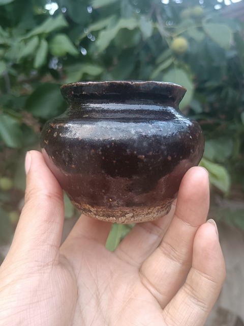 古玩陶瓷明代～磁州窯黑釉小罐拍賣，當前價格288元