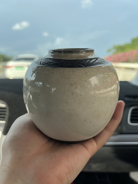 古玩陶瓷【精品】哥釉地鐵古泥釉小罐拍賣,當前價格1350元