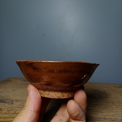 古玩陶瓷磁州窯紫金釉茶碗拍賣，當前價格186元