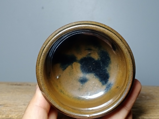 古玩陶瓷磁州窯窯變黑釉香爐拍賣,當前價格600元