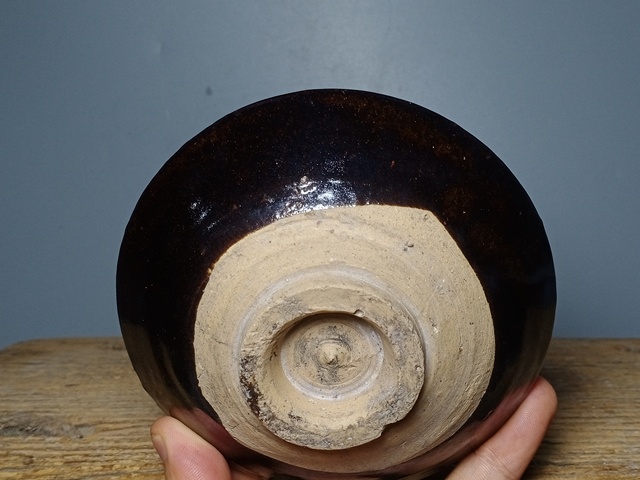 古玩陶瓷磁州窯黑釉茶碗拍賣,當(dāng)前價(jià)格158元