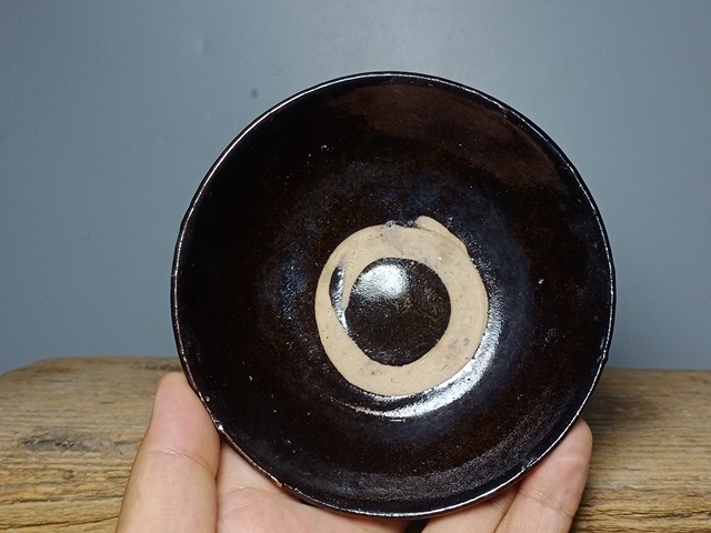 古玩陶瓷磁州窯黑釉茶碗拍賣,當(dāng)前價(jià)格158元