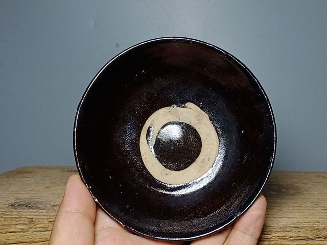 古玩陶瓷磁州窯黑釉茶碗拍賣,當(dāng)前價(jià)格158元