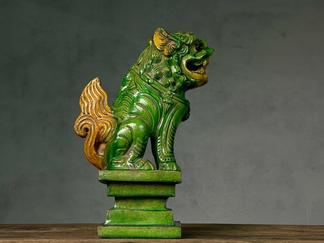 古玩陶瓷三彩獅子擺件拍賣,當前價格13800元