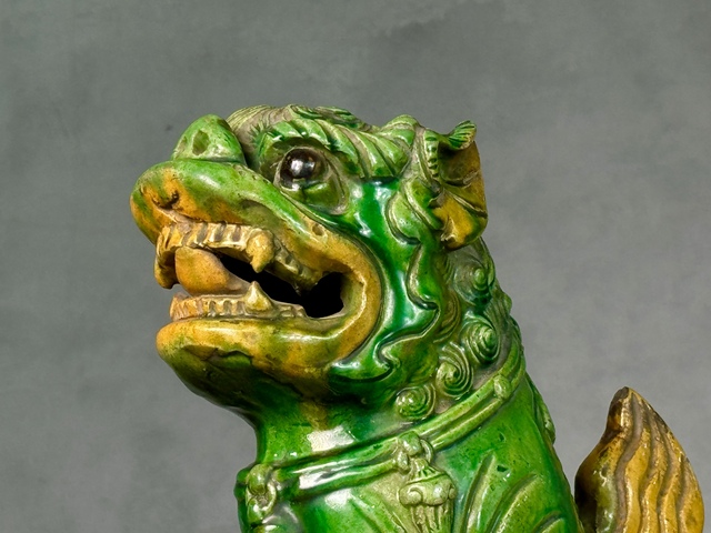 古玩陶瓷三彩獅子擺件拍賣,當前價格13800元
