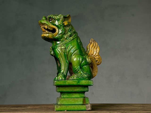古玩陶瓷三彩獅子擺件拍賣,當前價格13800元