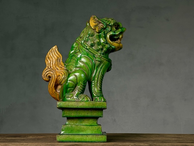古玩陶瓷三彩獅子擺件拍賣,當前價格13800元