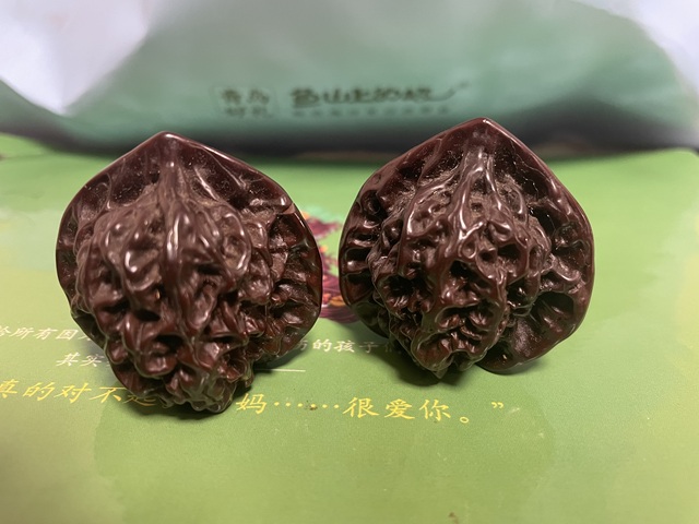 【最上級品種】文玩核桃 全品无修 平谷元宝 41mm 最上級品種】文玩核桃 全品无修 平谷元宝 41mm
