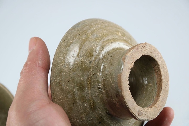 古玩陶瓷晉代越窯青瓷深腹連托盞拍賣,當前價格7568元