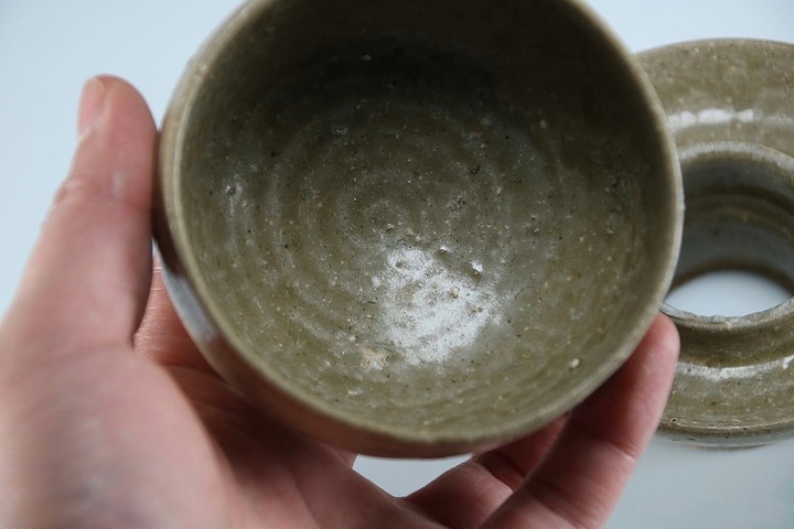古玩陶瓷晉代越窯青瓷深腹連托盞拍賣,當前價格7568元