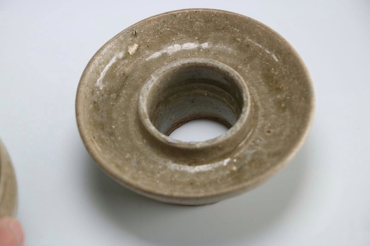 古玩陶瓷晉代越窯青瓷深腹連托盞拍賣,當前價格7568元