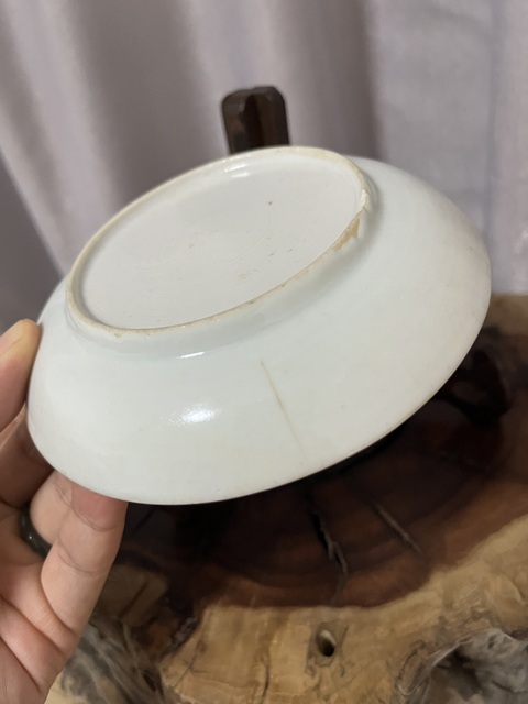 古玩陶瓷清康熙青花礬紅花鳥紋盤拍賣,當前價格1200元