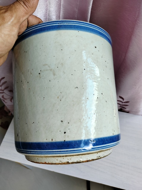 古玩陶瓷晚清民國超大粉彩花鳥紋筆海拍賣,當前價格4999元