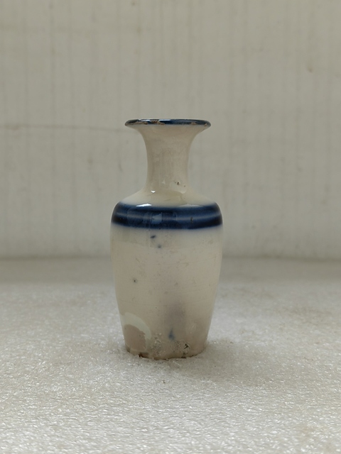 古玩陶瓷青花線條紋撇口瓶拍賣,當前價格168元