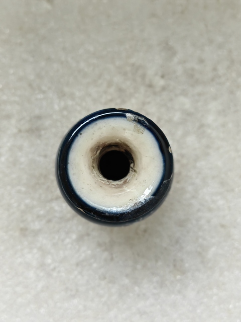 古玩陶瓷青花線條紋撇口瓶拍賣,當前價格168元