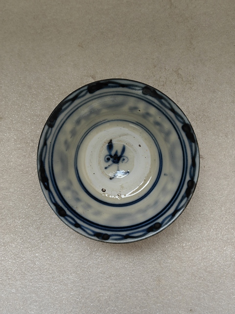 古玩陶瓷青花鳳眼茶碗拍賣,當前價格680元