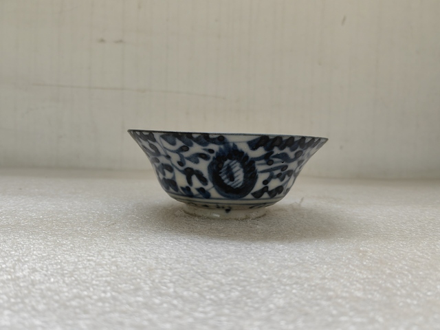 古玩陶瓷青花鳳眼茶碗拍賣,當前價格680元