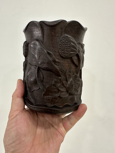 古玩雜項鐵力木筆筒拍賣，當前價格1200元
