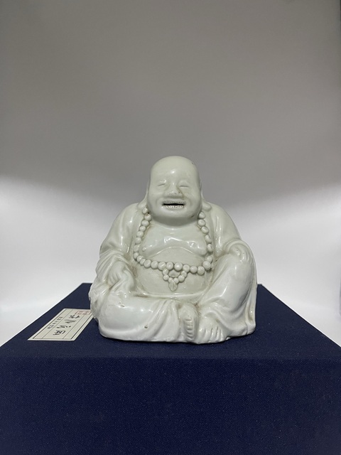 古玩陶瓷清德化白瓷彌勒佛坐像拍賣，當前價格2880元