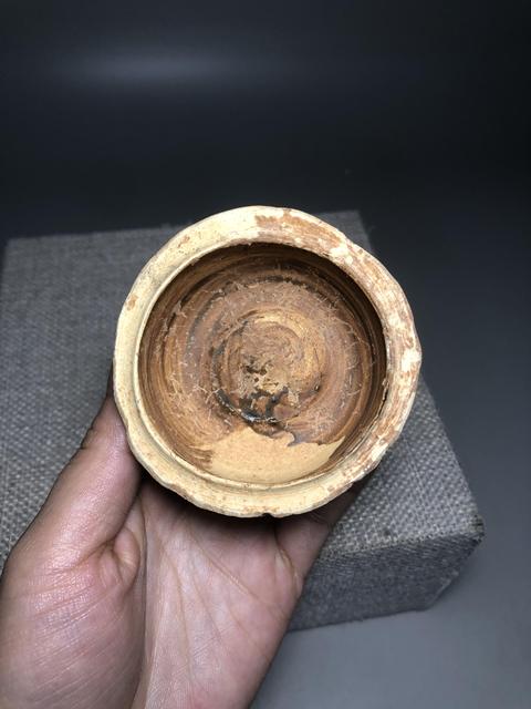古玩陶瓷宋元，吉州窯黑釉香粉盒拍賣，當前價格1600元