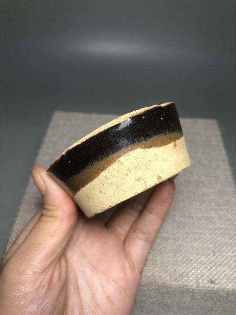 古玩陶瓷宋元，吉州窯黑釉香粉盒拍賣，當前價格1600元
