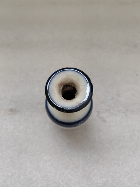 古玩陶瓷青花線條紋撇口瓶拍賣,當前價格168元