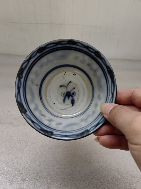 古玩陶瓷青花鳳眼茶碗拍賣,當前價格680元