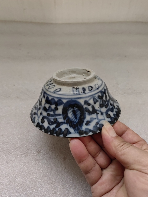 古玩陶瓷青花鳳眼茶碗拍賣,當前價格680元