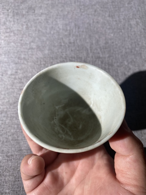 古玩陶瓷民國礬紅杯拍賣,當前價格200元