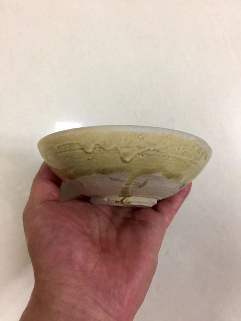 古玩陶瓷長沙窯青釉大碗拍賣,當前價格1888元