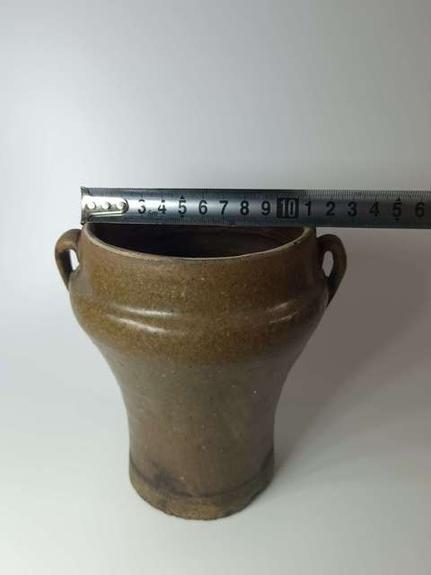 古玩陶瓷元末明初～茶葉末釉雙系酒壇拍賣，當前價格999元