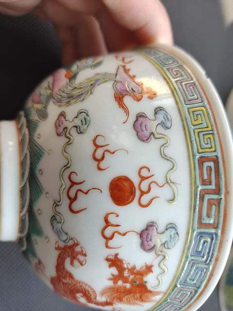 古玩陶瓷龍鳳紋粉彩碗拍賣，當前價格1888元