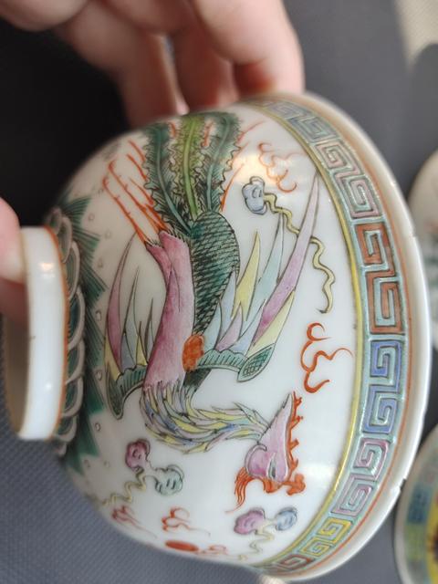 古玩陶瓷龍鳳紋粉彩碗拍賣，當前價格1888元