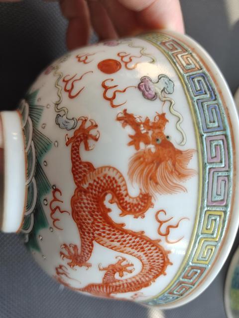 古玩陶瓷龍鳳紋粉彩碗拍賣，當前價格1888元