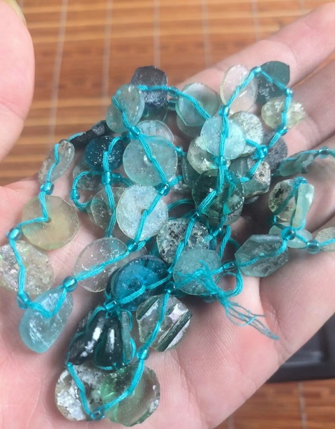 古玩玉器宋代.琉璃串(兩條一起拍)拍賣，當前價格0元