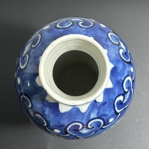 古玩陶瓷清光緒·青花留白冰梅圖將軍瓶(滿工細(xì)路)拍賣,當(dāng)前價(jià)格5500元
