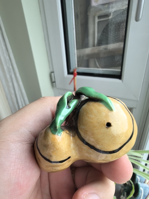 古玩陶瓷晚清同治仿生瓷粉彩貼塑竹筍擺件拍賣,當前價格650元