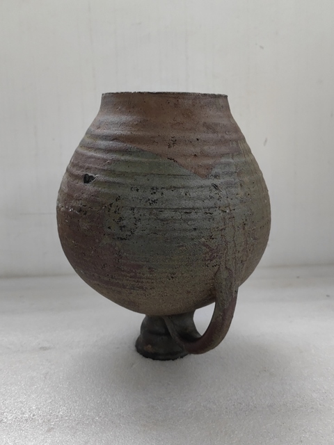 古玩陶瓷褐釉花澆拍賣，當前價格680元