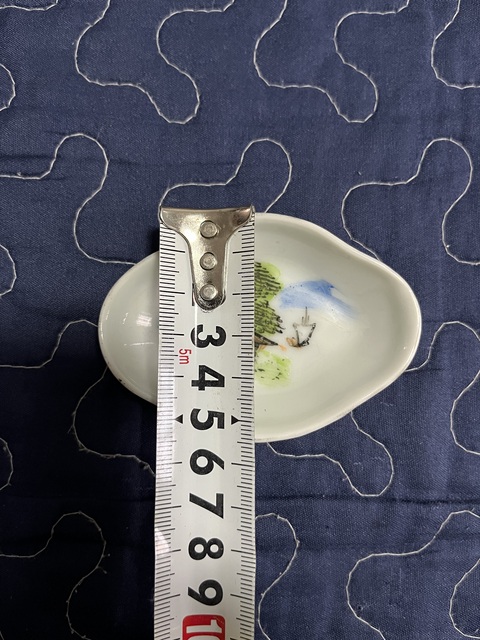 古玩陶瓷民國山水紋匙碟拍賣，當前價格280元